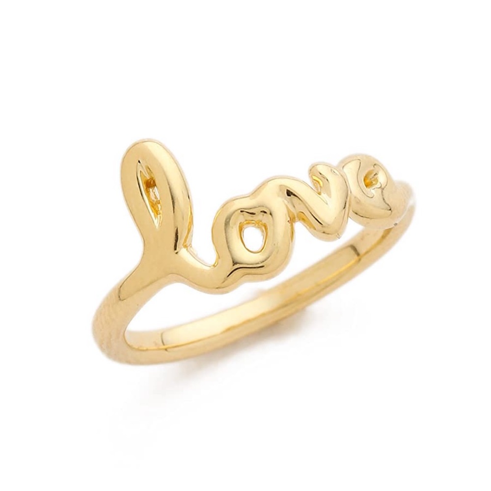 Sarah Chloe gold plated Love Ring size 6